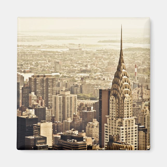 New York City - Chrysler Byggnad Magnet (Framsidan)