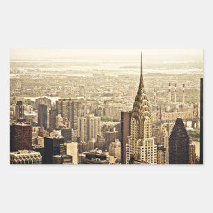 New York City - Chrysler byggnad Rektangulärt Klistermärke