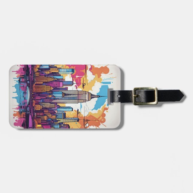 New York City Cityscape Landcape Bagagebricka (Horisontell Framsida)