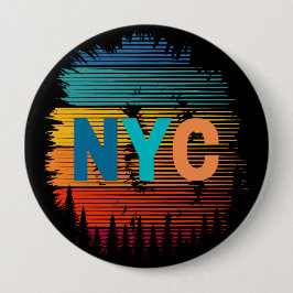 New York City Colorful Button Knapp