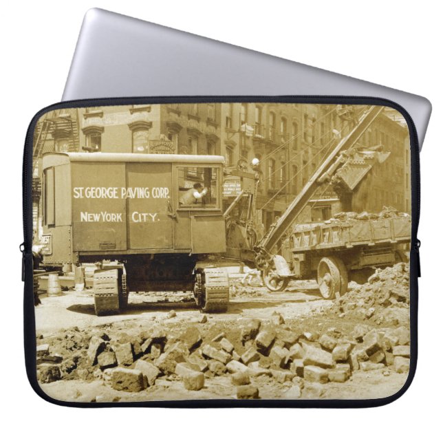 New York City Construction Crane 1920's Northwest Laptop Sleeve (Framsidan)