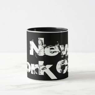 New York City - Coola Black and White Stil Mugg