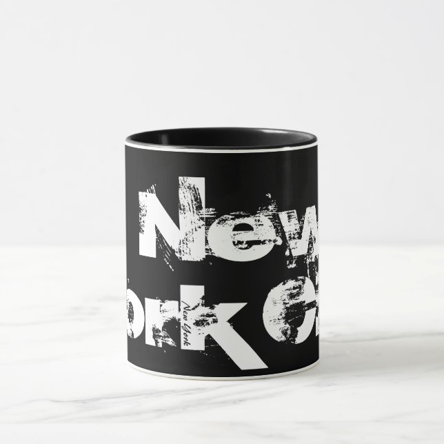 New York City - Coola Black and White Stil Mugg (Center)