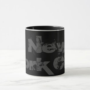 New York City - Coola Black och Grått Stil Mugg