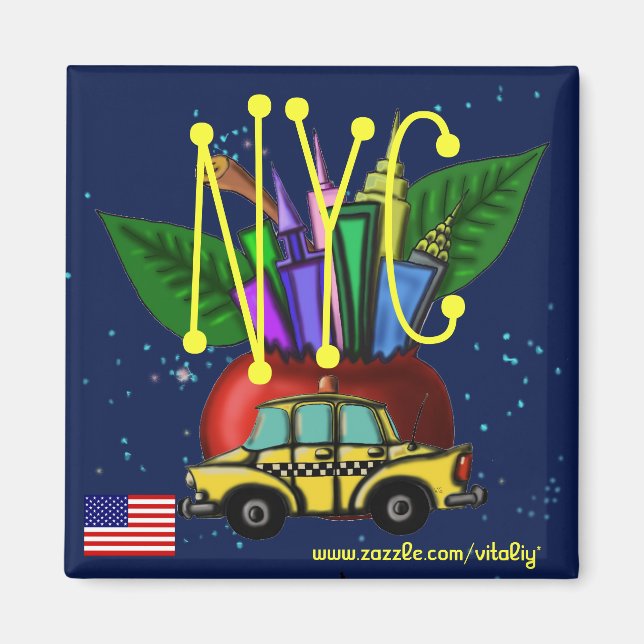 New York City coola Magnet-design Magnet (Framsidan)