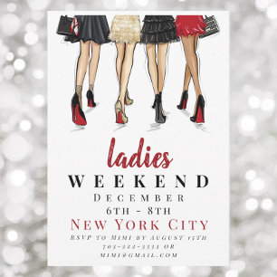 New York City Dam Helg Mode Getaway Inbjudningar