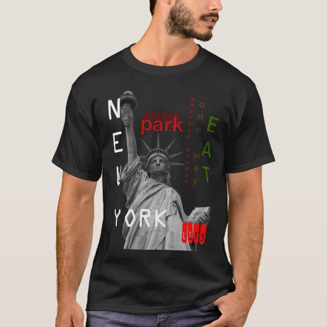 New York City Dam Liberty T Shirt (Framsida)