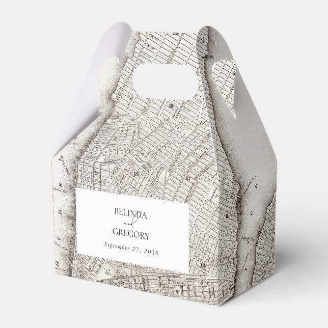 New York City Destination NYC Bröllop Presentaskar (Framsidan Sidan)