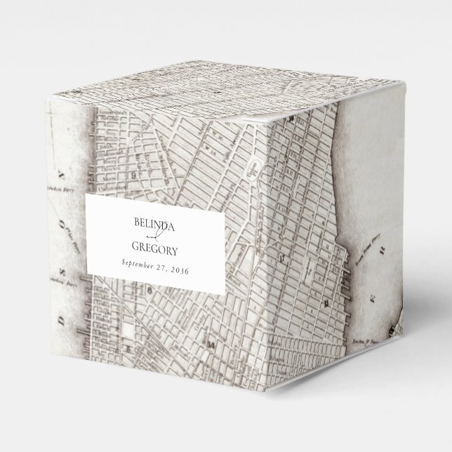 New York City Destination NYC Bröllop Presentaskar (Framsidan Sidan)