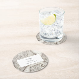 New York City Destination NYC Bröllop Underlägg Papper Rund