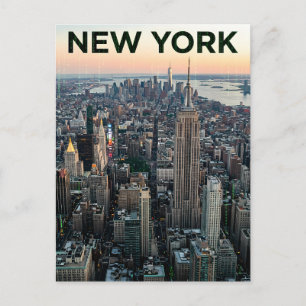 New York City digital regneffekt Skyline Art Vykort