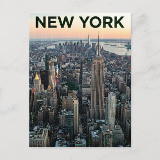 New York City digital regneffekt Skyline Art Vykort