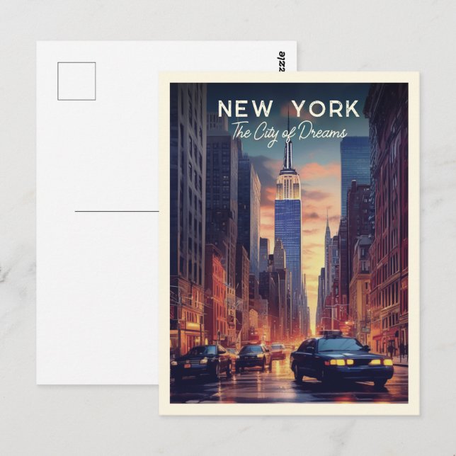 New York City | Dreams stad Vykort (Fram/baksida)