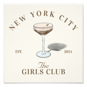 New York City Espresso Girls Klubb Can Cooler Fototryck