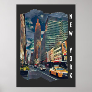 New York City Estetisk Foto Konst Poster