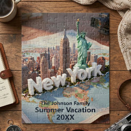 New York City Familje Semester Resa Souvenir Pussel