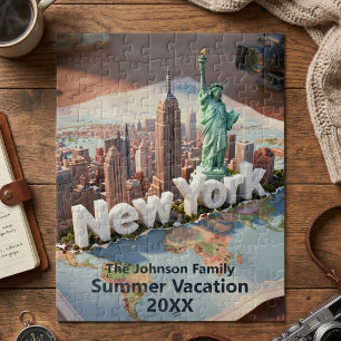 New York City Familje Semester Resa Souvenir Pussel