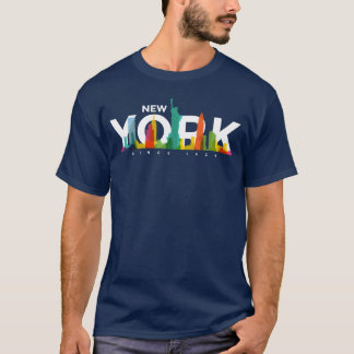 New York City Färgglad flicka T Shirt