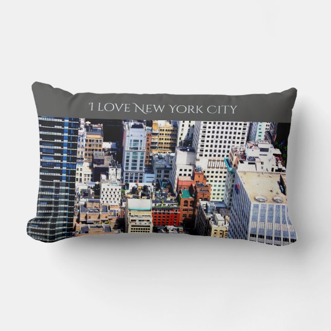 New York City färglös modern dekoration Lumbarkudde (Framsida)