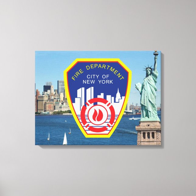 New York City Fire Department Canvastryck (Framsida)