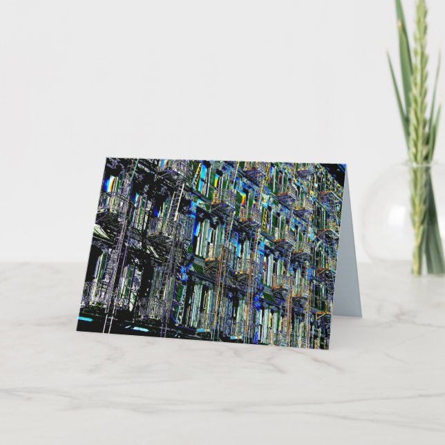 New York City Fire Escapes, pop Art, tom insida Kort (Framsida)