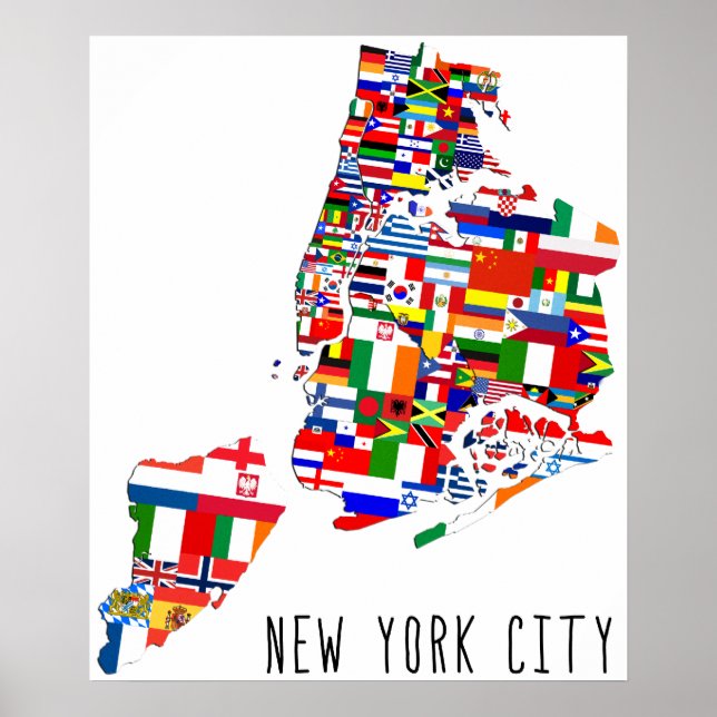 New York City Flaggor Poster (Framsidan)