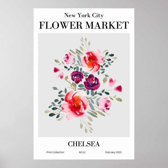 New York City Flower Market Chelsea Poster (Framsidan)