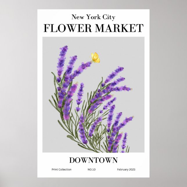 New York City Flower Market Downtown Poster (Framsidan)