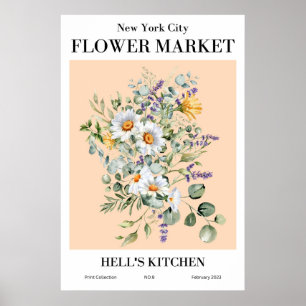 New York City Flower Market helvetes köksPoster Poster