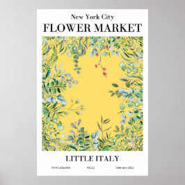 New York City Flower Market Little Italien Poster
