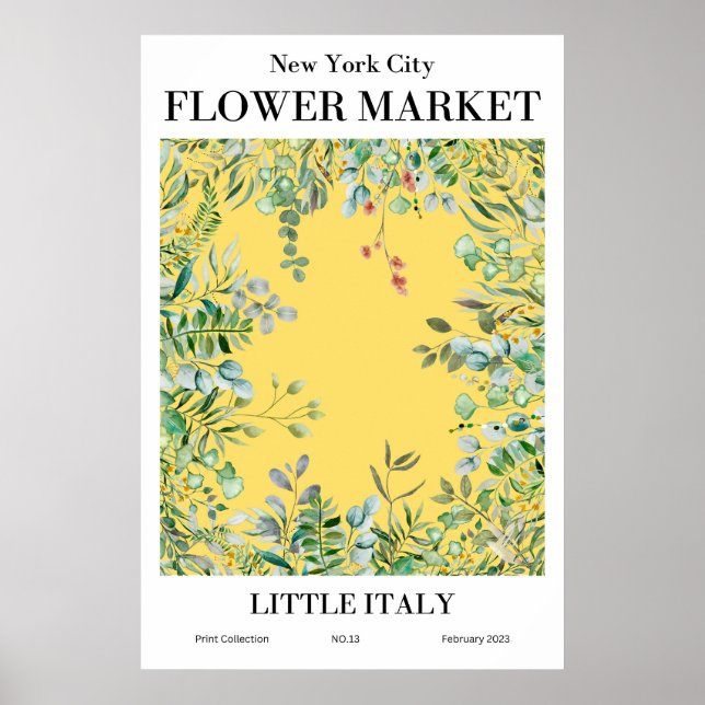 New York City Flower Market Little Italien Poster (Framsidan)