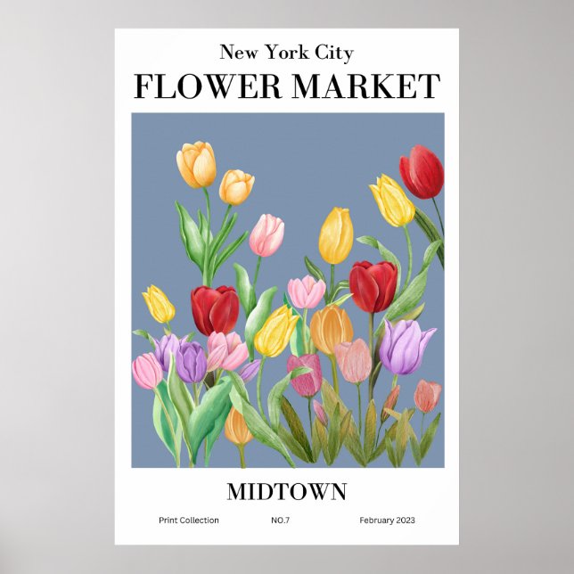 New York City Flower Market Midtown Poster (Framsidan)