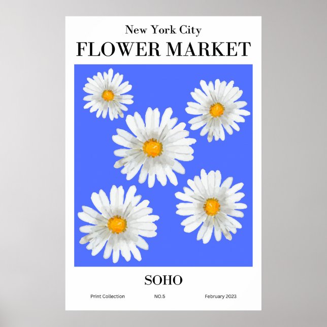 New York City Flower Market SOHO Poster (Framsidan)