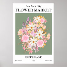 New York City Flower Market Upper Öster Poster