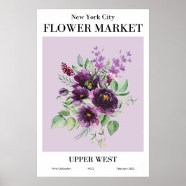 New York City Flower Market Upper Väster Poster
