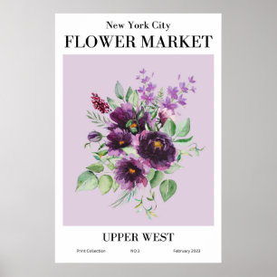 New York City Flower Market Upper Väster Poster