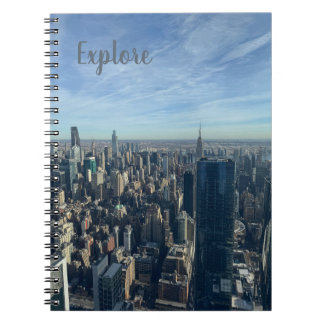 New York City Flygbild Spiral Foto Anteckningsbok