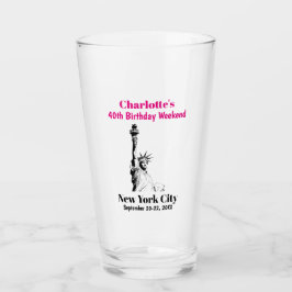 New York City Födelsedagsfest Girls Resa Beer Pint Glaskopp