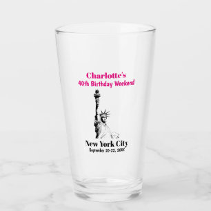New York City Födelsedagsfest Girls Resa Beer Pint Glaskopp