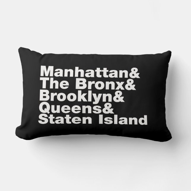 ~ New York City för fem städer Lumbarkudde (Framsida)