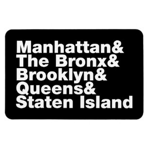 ~ New York City för fem städer Magnet