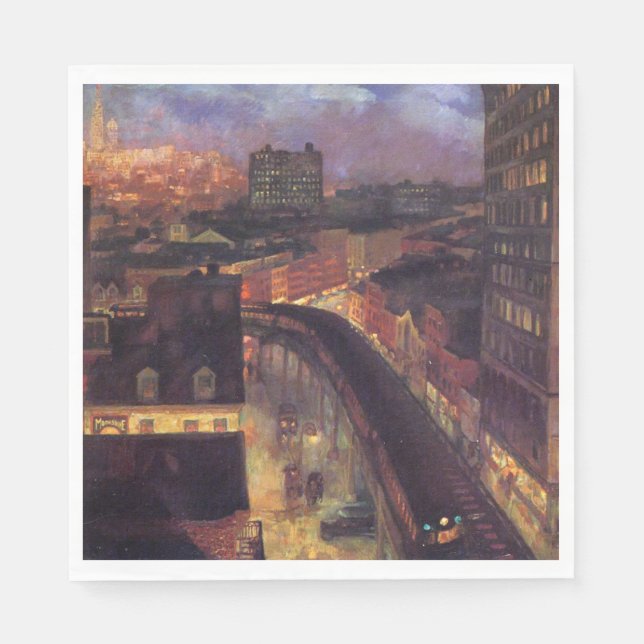 New York City från Greenwich Village (NYC) Pappersservett (Framsidan)