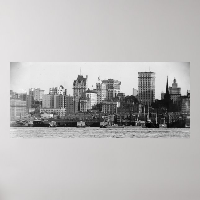 New York City från Nordfloden Poster (Framsidan)