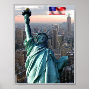 New York City - Frihetsgudinnan - Förenade Stater Poster