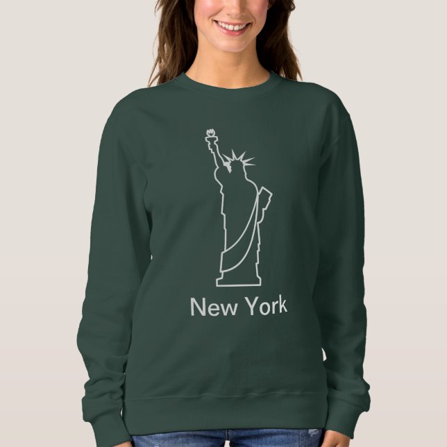 New York City Frihetsgudinnan Modern White T Shirt (Framsida)