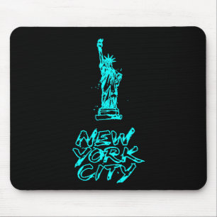 New York City Frihetsgudinnan Neon Cyan Pensel Musmatta