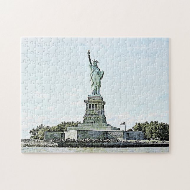 New York City - Frihetsgudinnan Pussel (Horisontell)