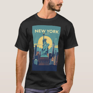 New York City Frihetsgudinnan Resa Vintage T Shirt