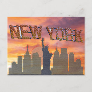 New York City Frihetsgudinnan Resa Vykort