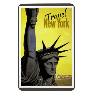 New York CIty Frihetsgudinnan Retro-Vintage Magnet